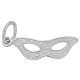 14K White Gold Masquerade Mask Charm by Rembrandt Charms