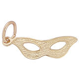 10K Gold Masquerade Mask Charm by Rembrandt Charms