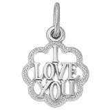 Sterling Silver I Love You Charm by Rembrandt Charms