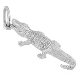 14K White Gold Alligator Charm by Rembrandt Charms