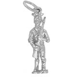 14K White Gold Minute Men Charm by Rembrandt Charms