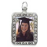 14K White Gold Rectangle PhotoArt® Charm by Rembrandt Charms