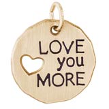 10K Gold Love You More Charm Tag by Rembrandt Charms