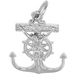 14K White Gold Mariners Cross Charm by Rembrandt Charms