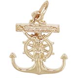 Gold Plate Mariners Cross Charm by Rembrandt Charms