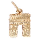 Rembrandt L'Arc De Triomphe Charm, 10K Yellow Gold