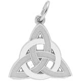 14K White Gold Celtic Trinity Knot Charm by Rembrandt Charms