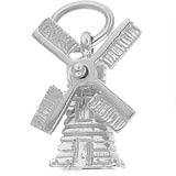 14K White Gold Windmill Charm by Rembrandt Charms