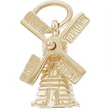 10K Gold Windmill Charm by Rembrandt Charms