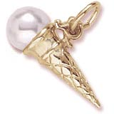 10K Gold Ice Cream Cone Charm by Rembrandt Charms