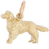 14k Gold Golden Retriever Charm by Rembrandt Charms