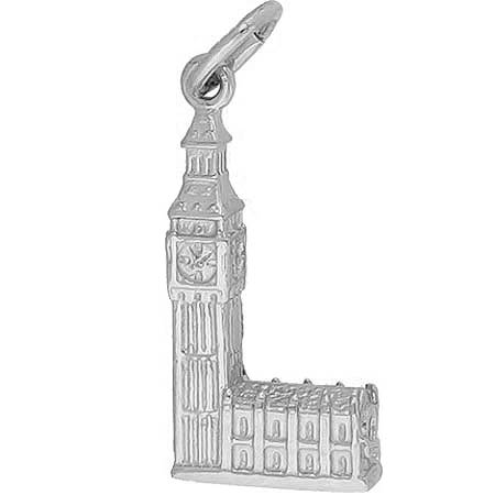 Sterling Silver Big Ben Charm by Rembrandt Charms Sterling Silver Big Ben Charm by Rembrandt Charms