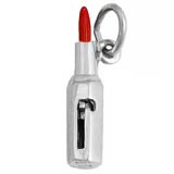 14K White Gold Red Lipstick Charm by Rembrandt Charms