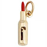 14k Gold Red Lipstick Charm by Rembrandt Charms