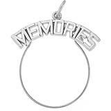 14k White Gold Memories Charm Holder by Rembrandt Charms