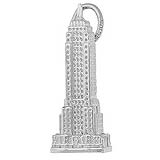 14k White Gold Empire State Building by Rembrandt Charms