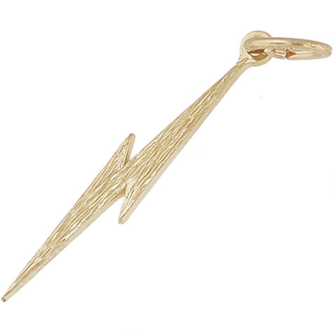 14K Gold Lightening Bolt Charm by Rembrandt Charms 14K Gold Lightening Bolt Charm by Rembrandt Charms