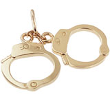 Gold Plate Handcuffs Charm by Rembrandt Charms