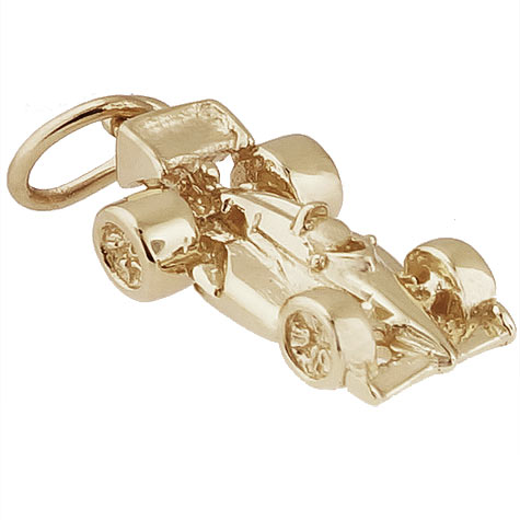 14K Gold Formula one Race Car Charm by Rembrandt Charms