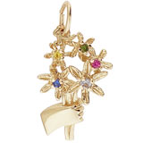 10K Gold Bouquet Charm Select Stones by Rembrandt Charms