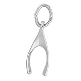 Rembrandt Small Wishbone Charm, Sterling Silver