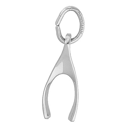 Sterling Silver Small Wishbone Charm by Rembrandt Charms Sterling Silver Small Wishbone Charm by Rembrandt Charms