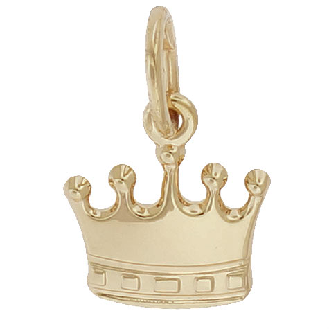 Rembrandt Crown Accent Charm, 10k Yellow Gold