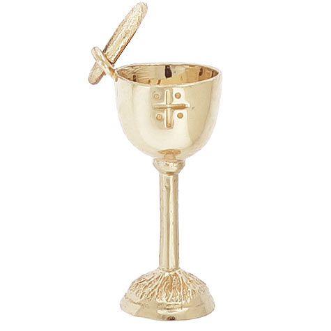 Rembrandt Communion Chalice Charm, 14K Yellow Gold