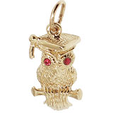 Gold Plated Graduation Owl Charm by Rembrandt Charms