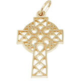 14K Gold Ornate Celtic Cross Charm by Rembrandt Charms