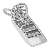 14K White Gold Air Boat Charm by Rembrandt Charms