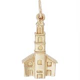 14K Gold St John's Church Charm by Rembrandt Charms