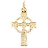 Gold Plate Celtic Cross Charm by Rembrandt Charms
