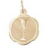 10K Gold Chalice Disc Charm by Rembrandt Charms