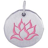14K White Gold Lotus Flower Charm by Rembrandt Charms