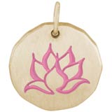 Gold Plate Lotus Flower Charm by Rembrandt Charms