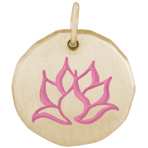 10K Gold Lotus Flower Charm by Rembrandt Charms 10K Gold Lotus Flower Charm by Rembrandt Charms