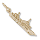 Gold Plate Alaska Cruise Ship Charm by Rembrandt Charms