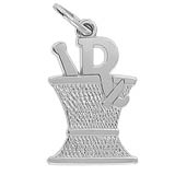 14K White Gold Pharmacy Mortar & Pestle Charm by Rembrandt Charms