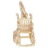 14K Gold Wheelchair Charm by Rembrandt Charms