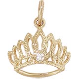 Gold Plate April Birthstone Tiara Charm by Rembrandt Charms