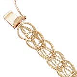 14K Gold Oval Link 7” Charm Bracelet by Rembrandt Charms