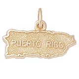 Puerto Rico Map Charm