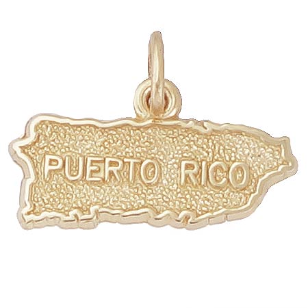 Rembrandt Puerto Rico Charm, Gold Plate