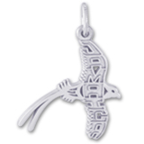 14K White Gold Jamaica Longtail Charm by Rembrandt Charms