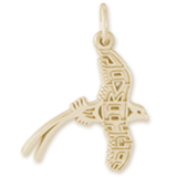 Gold Plate Jamaica Longtail Charm by Rembrandt Charms