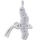 14K White Gold Nassau Longtail Charm by Rembrandt Charms