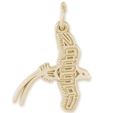 Gold Plate Nassau Longtail Charm by Rembrandt Charms
