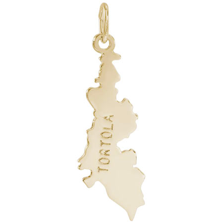 14K Gold Tortola Charm by Rembrandt Charms 14K Gold Tortola Charm by Rembrandt Charms