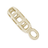 14K Gold Thin Caged CharmDrop by Rembrandt Charms